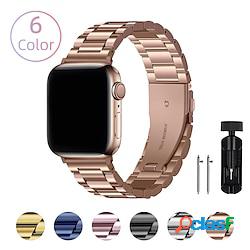 Bracelet à maillons compatible avec bracelet apple watch 38mm 40mm 41mm 42mm 44mm 45mm 49mm boucle luxe fermoir en métal acier inoxydable bracelet de remplacement pour iwatch série ultra 8 7 