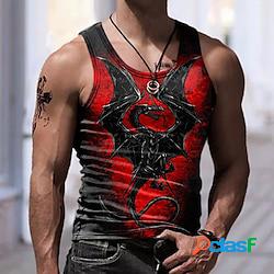 Homme Top T-shirt sans manches pour hommes Graphic Animal Col Ras du Cou Vêtement Tenue 3D effet du quotidien Des sports Sans Manches Imprimer Mode Design Muscle Lightinthebox