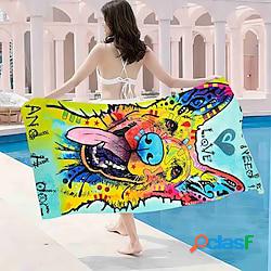 Serviette de plage pour adultes hommes femmes enfants, serviette de plage sans sable en microfibre à séchage rapide serviette de piscine légère et surdimensionnée serviettes personnalisées su