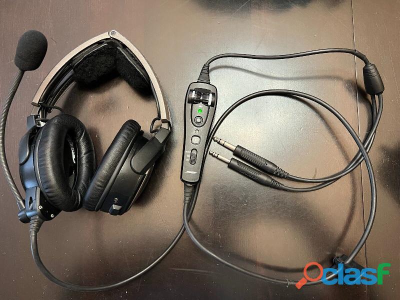 Casque d'aviation Bose A20 avec câble Bluetooth à double prise Noir.