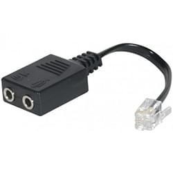 adaptateur rj9 vers 2x jack 3.5mm - accessoire