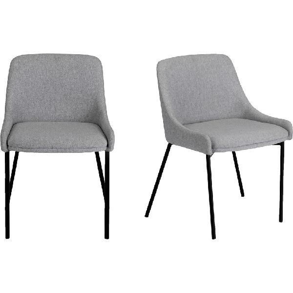 Tinou - chaise en tissu - gris borie Tinou - chaise en tissu - gris borie