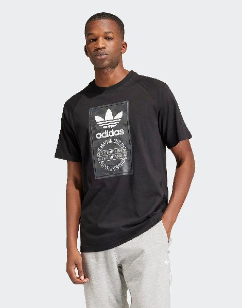 adidas t-shirt languette camo noir- jd sports france