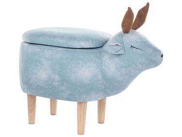 tabouret enfant en tissu bleu clair reindeer