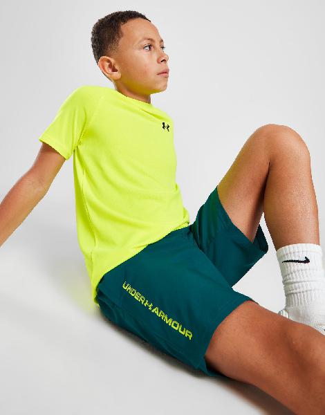 under armour woven wordmark shorts junior bleu- jd sports