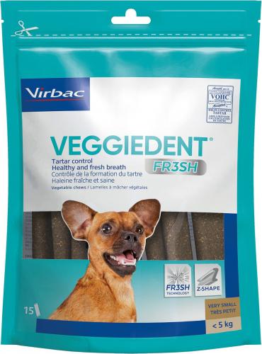 Virbac veggiedent fresh lamelles dentaires pour chien -