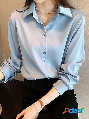 Chiffon Fashion Professional Temperament Long-sleeved Blouses