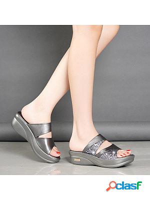 Womens wild fish mouth wedge sandals