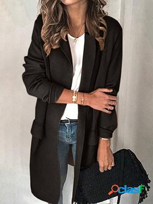 Plain pocket casual blazer