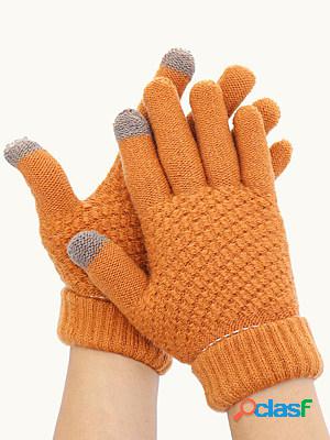 Winter knitted fashion gloves