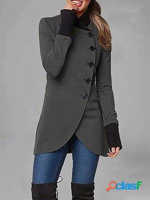 Womens single breasted long sleeve jacket