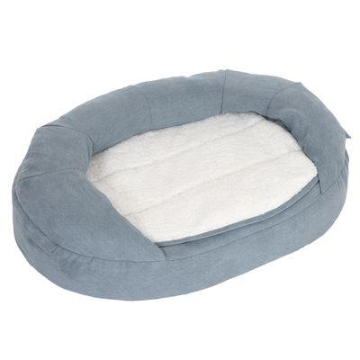 panier ovale memory, gris pour chien