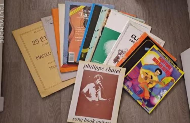 lot de 18 livres partitions guitare anciennes 29 €