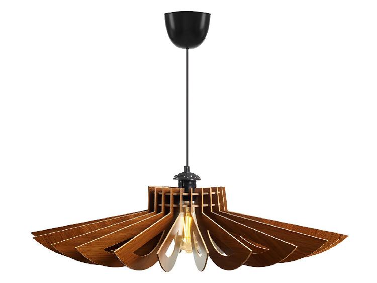 Suspension ajourée en mdf - luminaire d. 68 x h. 50 cm - Suspension ajourée en mdf - luminaire d. 68 x h. 50 cm -