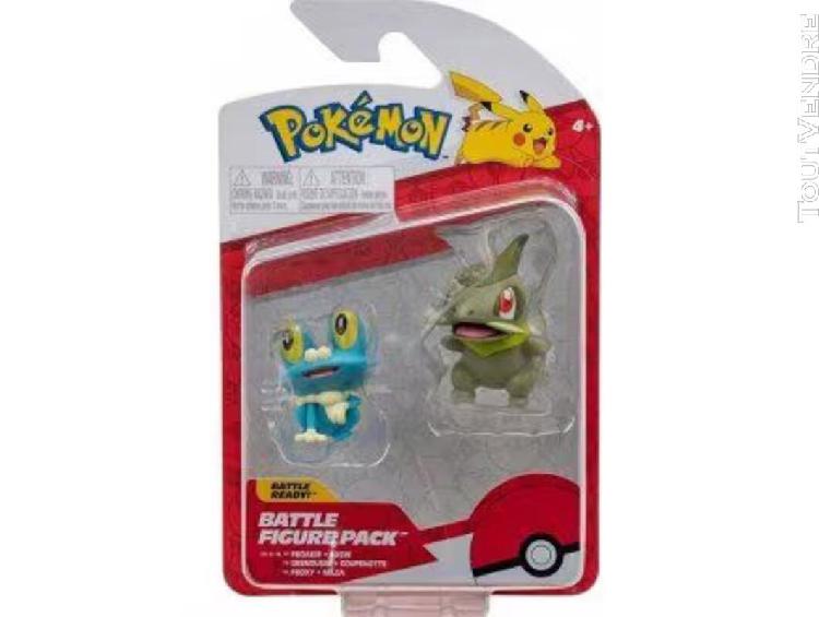 coffret 2 figurines pokemon grenousse et coupenotte - figuri