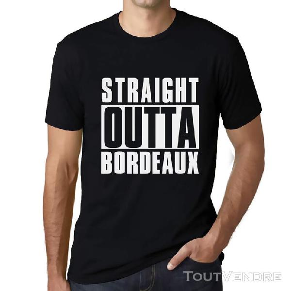 homme tee-shirt tout droit sorti de bordeaux - straight outt