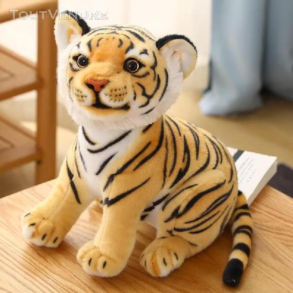 Peluche tigre 23cm, tigre r¿¿aliste animaux en peluche b¿¿b¿