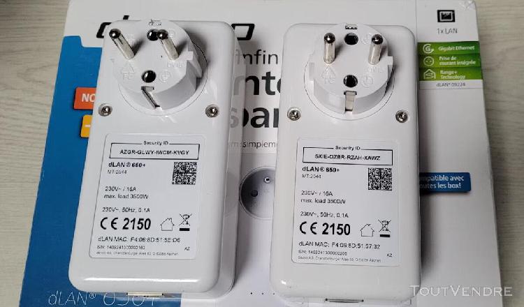 2 cpl devolo dlan 650+ starter kit à 650 mbits/s 24 €