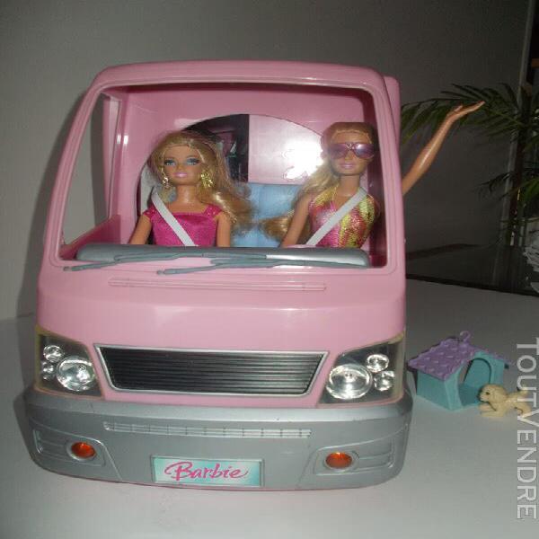 camping car sonore barbie mattel transformable, rare (2006)