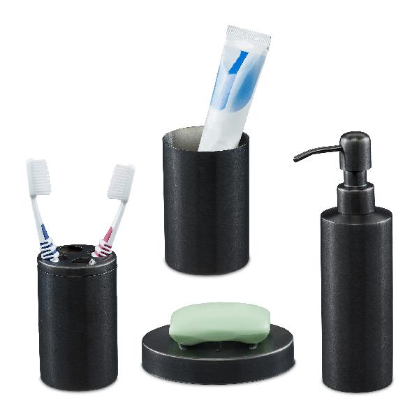 accessoires salle de bain lot de 4