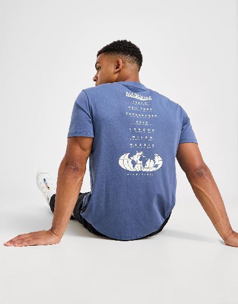 Napapijri t-shirt world tour homme bleu- jd sports france