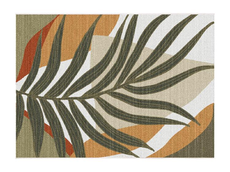 Tapis intérieur ou extérieur motif tropical - 150 x 200 cm - Tapis intérieur ou extérieur motif tropical - 150 x 200 cm -