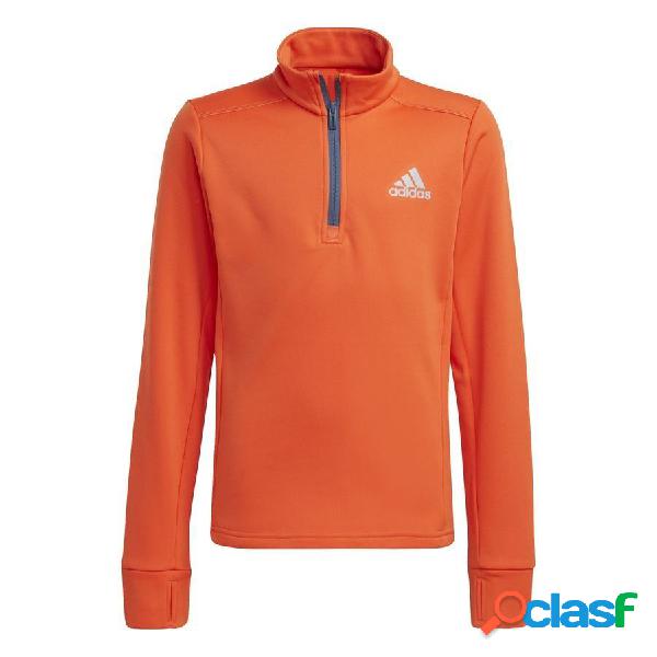 Adidas maillot dentraînement aeroready 1/2 zip - orange enfant, pointure 128 cm