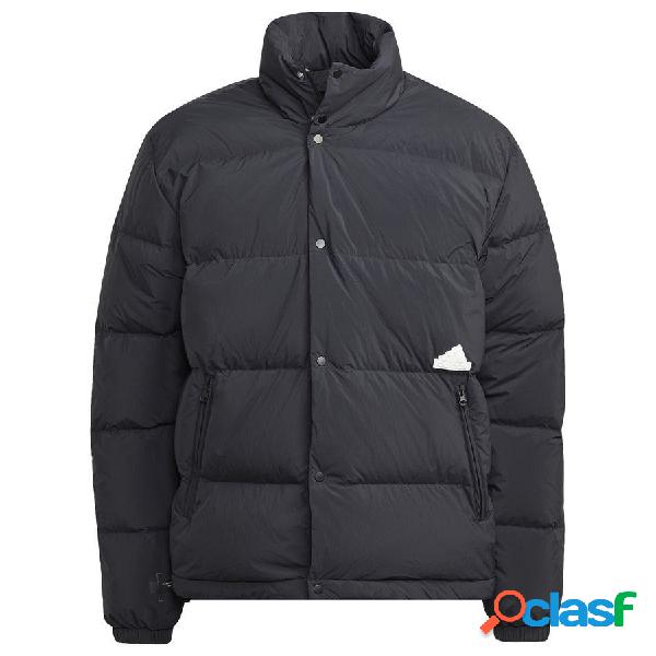 Adidas manteau dhiver doudoune puffer - noir/blanc, pointure large