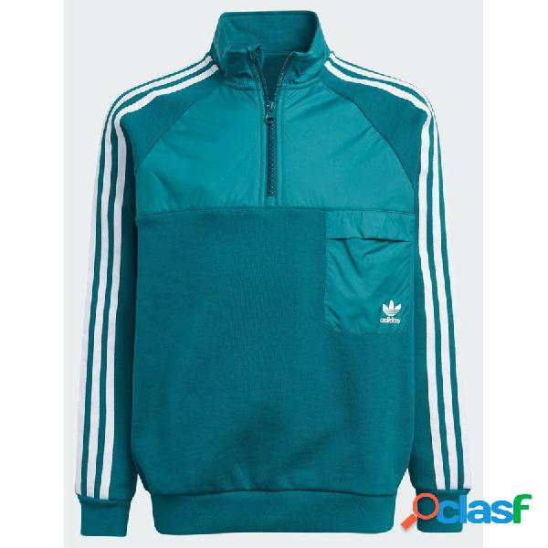 Adidas original sweat-shirt ras-du-cou trèfle enfants, pointure 140 cm