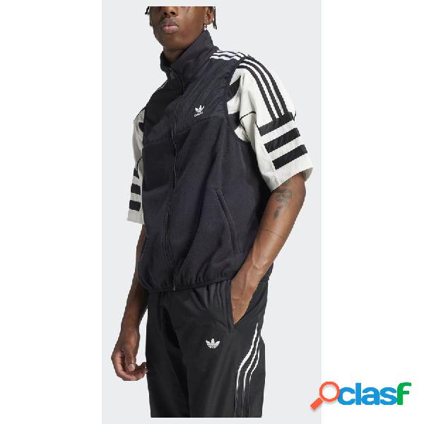 Adidas original veste sans manches micro-polaire adicolor 3 bandes, pointure x-small