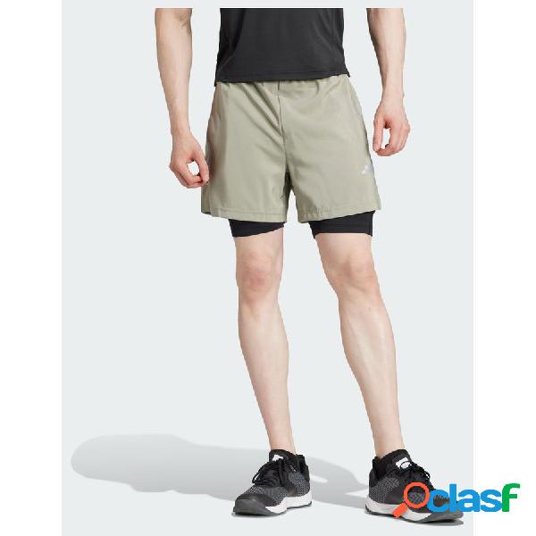 adidas Short de training 2 en 1 Gym+, pointure Large