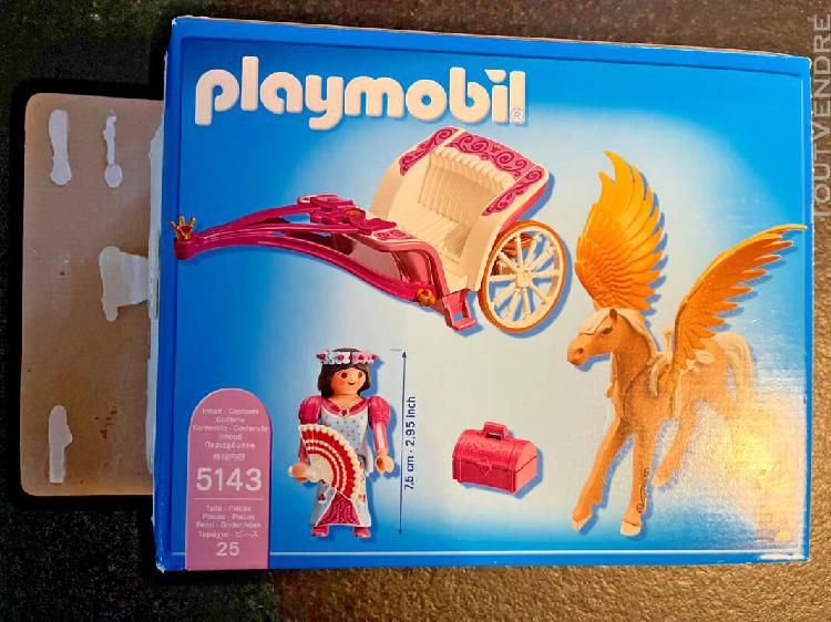 playmobil 5143 princesse carosse avec cheval aile complet pe