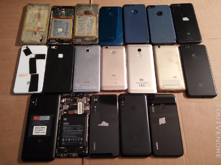 Lot de 19 smartphones/de famille huawei/ pour restaurer ou r Lot de 19 smartphones/de famille huawei/ pour restaurer ou r