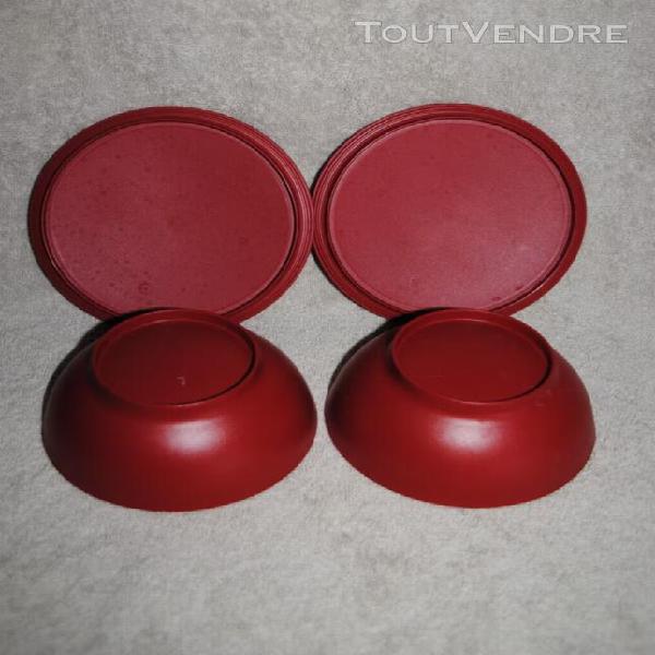 Tupperware coupelle allegra rouge or rond 275 ml boite + co