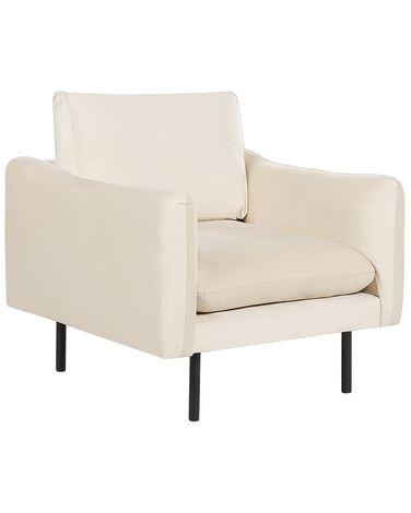 Fauteuil vinterbro velours beige clair