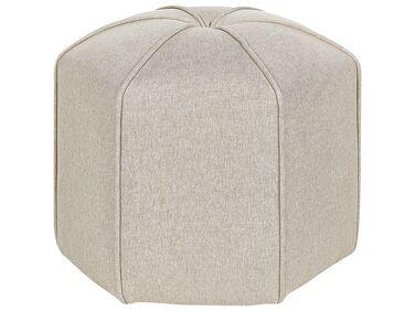 Pouf en lin beige wishek