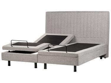 lit double ajustable 180 x 200 cm gris duke ii