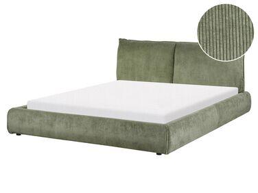 lit /xc3/xa0 eau en velours c/xc3/xb4tel/xc3/xa9 vert 160 x