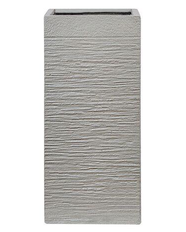 Cache-pot en fibre d/'argile gris clair 33 x 33 x 70 cm dion Cache-pot en fibre d/'argile gris clair 33 x 33 x 70 cm dion