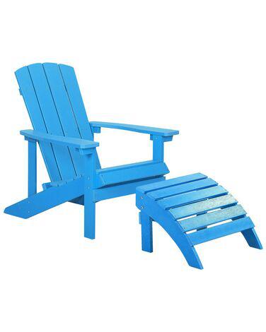 Chaise de jardin adirondack bleu