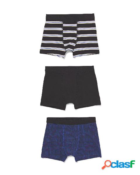 Hema 3 boxers enfant en coton/stretch noir (noir)