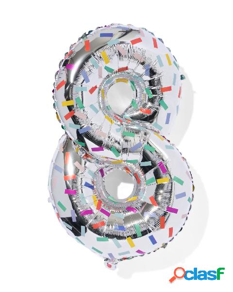 HEMA Ballon Alu Chiffre 8 Confetti XL