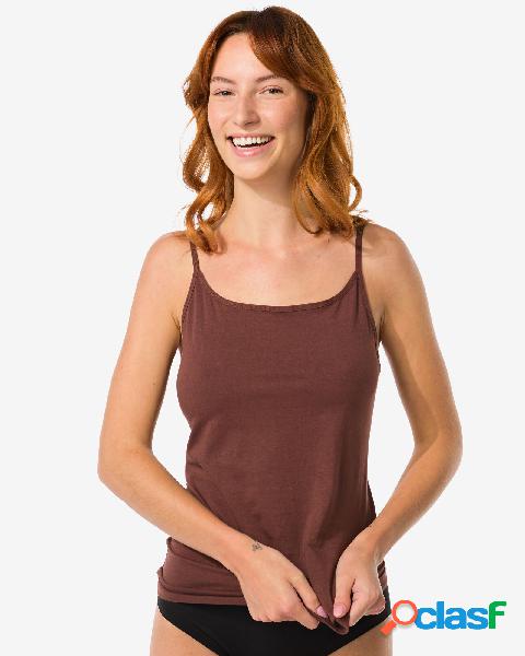 Hema débardeur femme coton marron foncé (marron foncé)