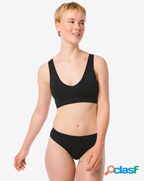 Hema hipster femme sans coutures côte noir (noir)