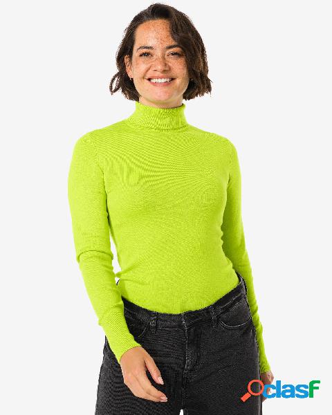 Hema pull col roulé femme lois vert (vert)