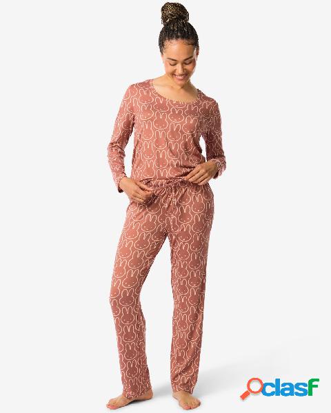 HEMA Pyjama Femme Miffy Micro Marron Clair (marron clair)