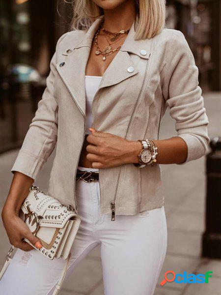 Plain décontracté blouson Plain décontracté blouson