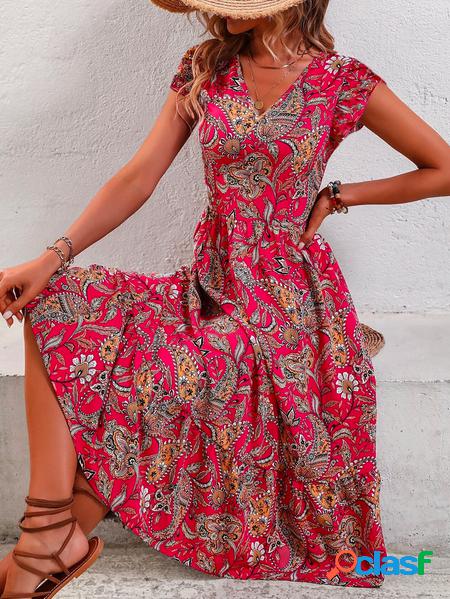 Vacances Motif Cachemire Imprimé Robe