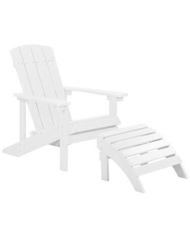 Chaise de jardin adirondack blanc