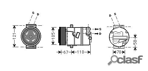Compresseur, climatisation *** ir plus *** 3700k494
